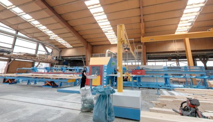 Abbund-Maschine © Elsässer Holzbauwerte