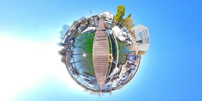 Marina des BootCenter Konstanz in der Little-Planet-Ansicht © BootCenter Konstanz