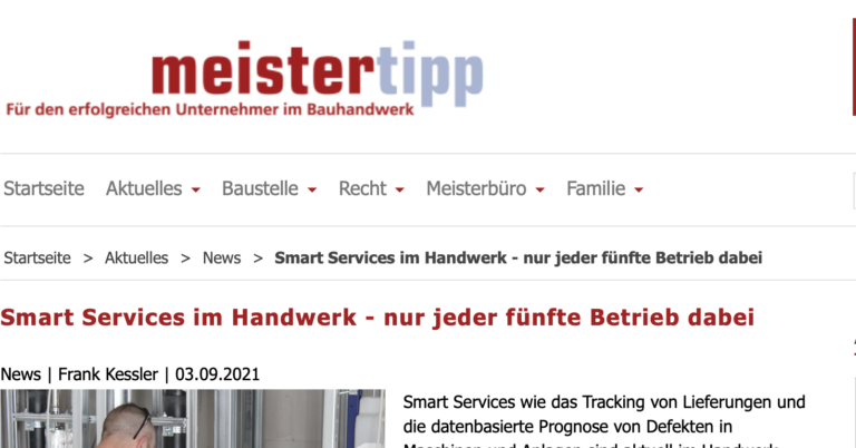 Smart Services – nur jeder fünfte Betrieb dabei