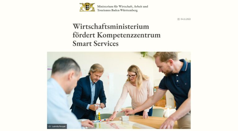 Wirtschaftsministerium fördert Kompetenzzentrum Smart Services mit 5,5 Millionen Euro