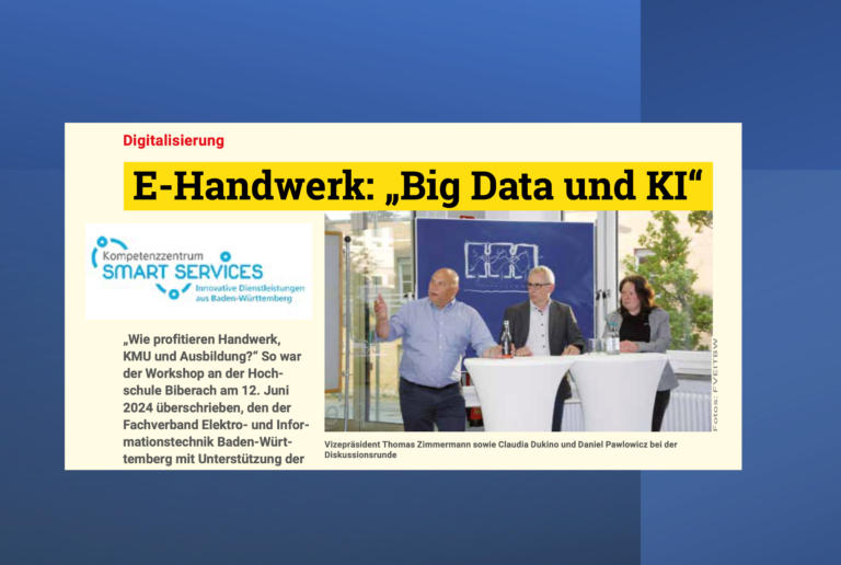 Workshop: E-Handwerk: „Big Data und KI”