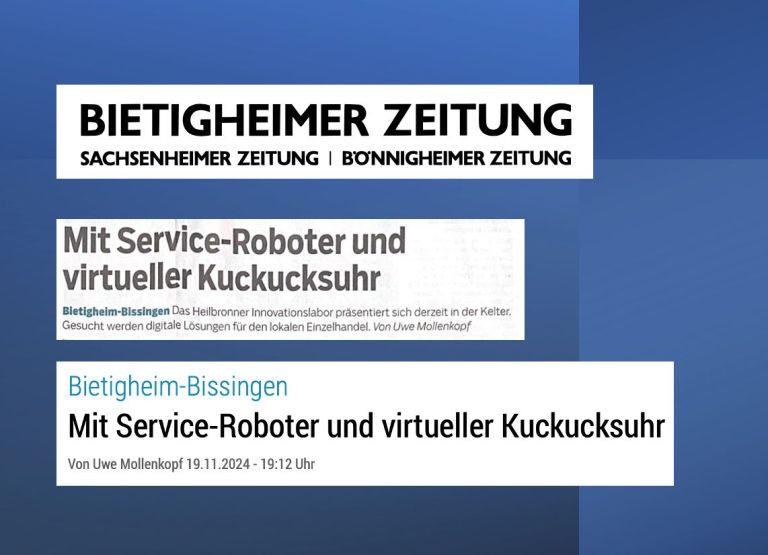 Mit Service-Roboter und virtueller Kuckucksuhr